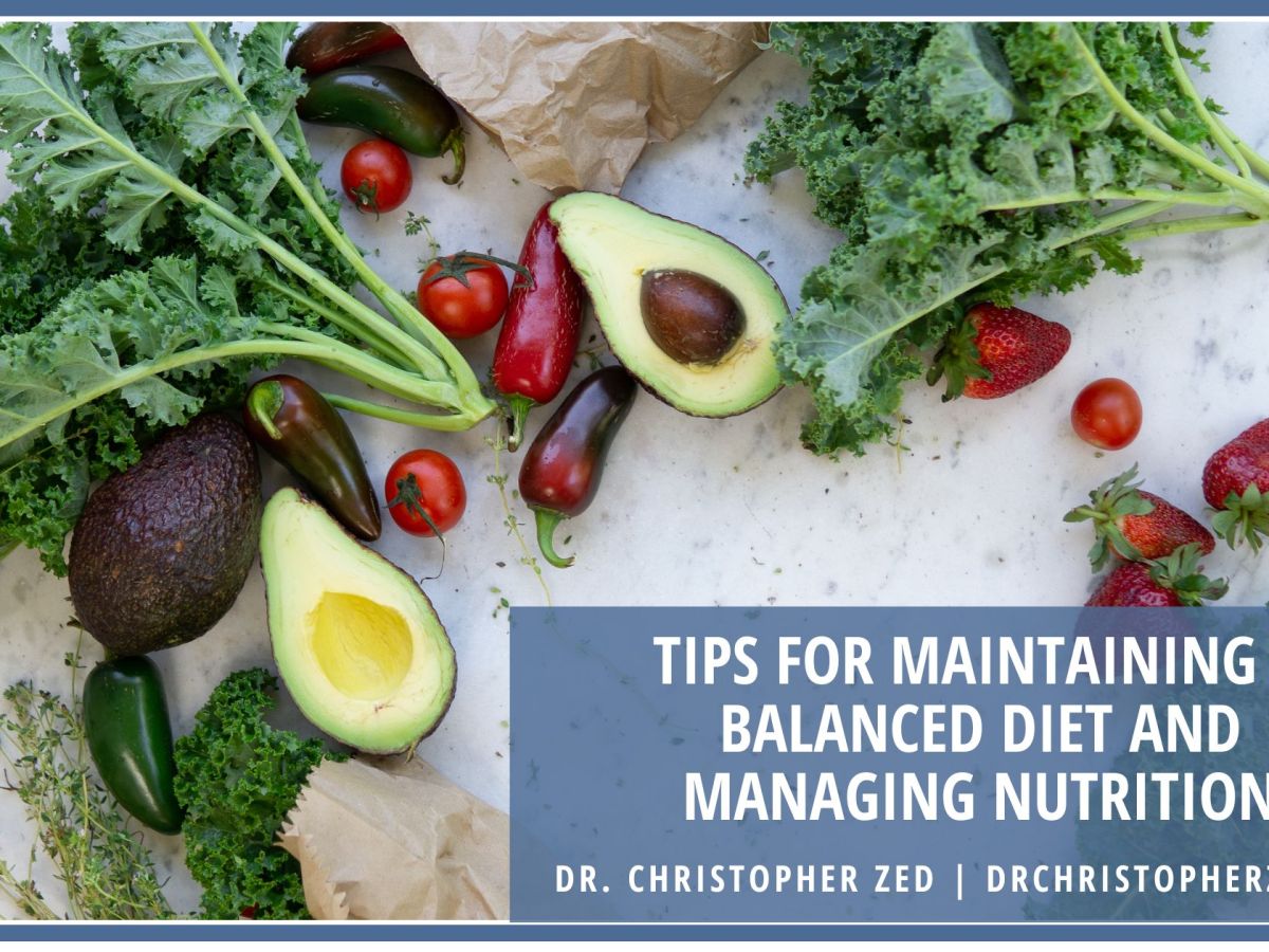 Dr. Christopher Zed | Tips for Maintaining a Balanced Diet and Managing Nutrition | North Vancouver, Canada